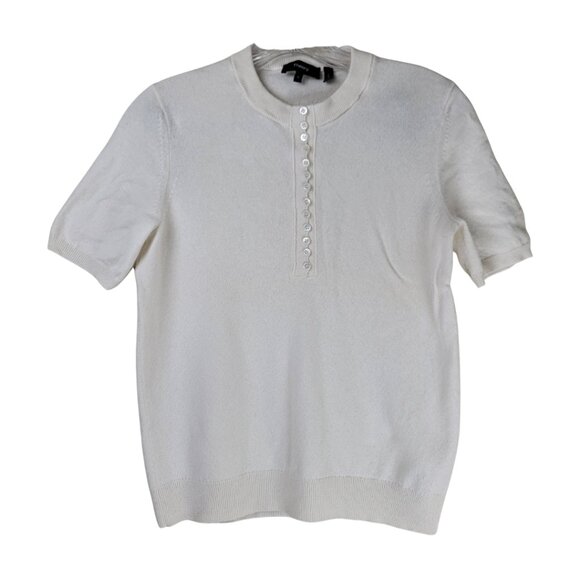 Theory Sweaters - Theory Cap Short Sleeve 100% Cashmere Sweater Top Knit